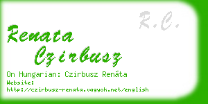 renata czirbusz business card